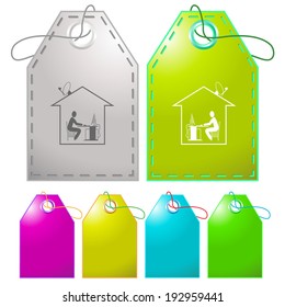 Hausarbeit. Vektoranhänger.