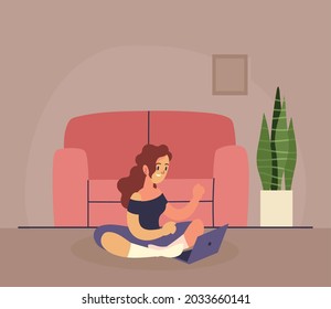 home working freelance using laptop