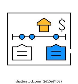 home working planning line icon vector. home working planning sign. isolated symbol illustration