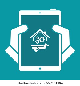 Home working system - Vector web icon