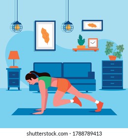 home workout women's health vector