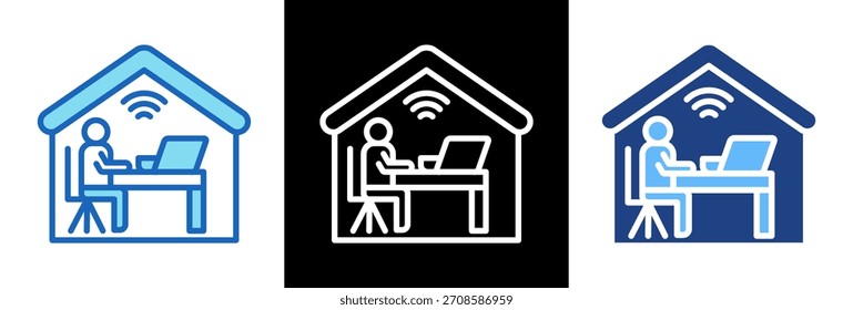 Inicio Espacio de trabajo Icon triplestyle Ilustración vectorial