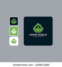 home world logo design template