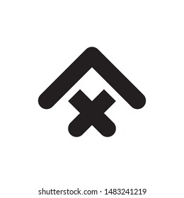 Home with X letter logo design vector