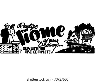 The Home Of Your Dreams - Retro Ad Art Banner