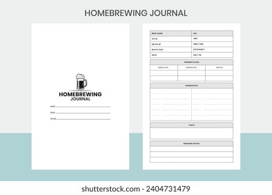 Homebrewing Journal Kdp Interior Design