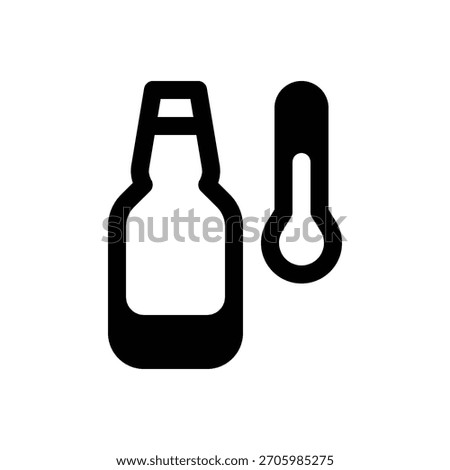 Homebrewing. Outlined stroke vector icon with black-filled details.