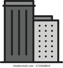 hogar, icono de construcción, ilustración vectorial plana