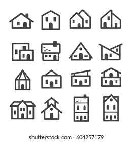 home,house line icon set