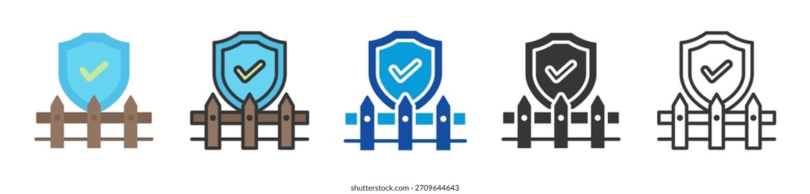 homeland security icon set multi style various collection