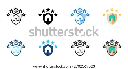 Homeland security icon set multiple style collection 
