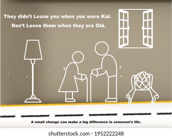 Homeless Banner Vector design and Old age Awareness Banner Vector Design