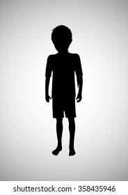 Homeless boy silhouette picture 