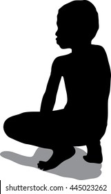 Homeless boy silhouette picture 