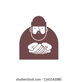 Homeless icon. Beggars sign. Poor symbol. bum hobo Vector illustration