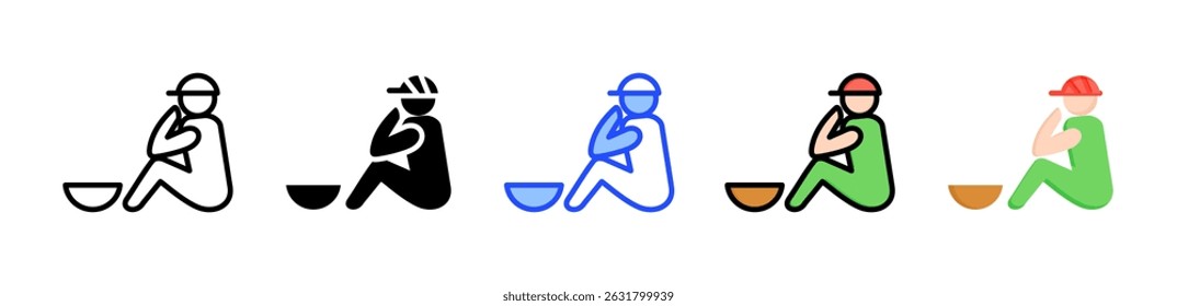 Homeless Icon Collection With Multiple Styles