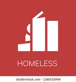  Homeless icon. Editable  Homeless icon for web or mobile.