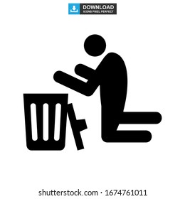 homeless icon or logo isolated sign symbol vector illustration - high quality black style vector icons

