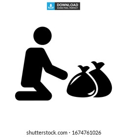 homeless icon or logo isolated sign symbol vector illustration - high quality black style vector icons
