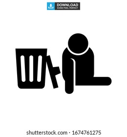 homeless icon or logo isolated sign symbol vector illustration - high quality black style vector icons
