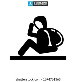 homeless icon or logo isolated sign symbol vector illustration - high quality black style vector icons
