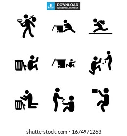 homeless icon or logo isolated sign symbol vector illustration - Collection of high quality black style vector icons
