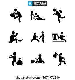 homeless icon or logo isolated sign symbol vector illustration - Collection of high quality black style vector icons
