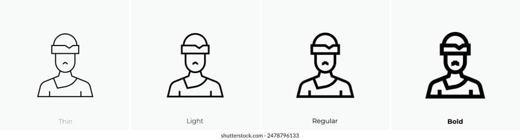 homeless icon. Thin, Light Regular And Bold style design isolated on white background