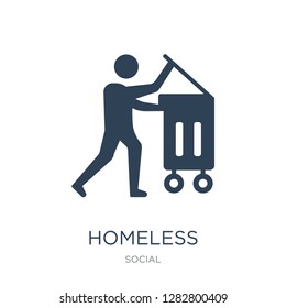 homeless icon vector on white background, homeless trendy filled icons from Social collection, homeless vector illustration