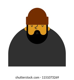 Homeless isolated. Beggars, Poor. bum hobo Vector illustration