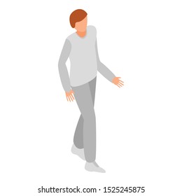 Homeless man icon. Isometric of homeless man vector icon for web design isolated on white background