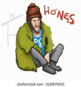 The Homeless Man, The Homeless of New York. America's Homeless. European Homeless