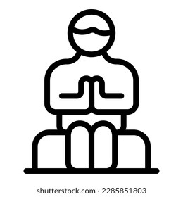 Homeless person icon outline vector. Poverty person. Man help