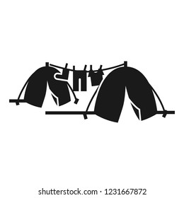 Homeless Tent Camp Icon. Simple Illustration Of Homeless Tent Camp Vector Icon For Web Design Isolated On White Background