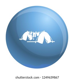 Homeless Tent Camp Icon. Simple Illustration Of Homeless Tent Camp Vector Icon For Web Design Isolated On White Background