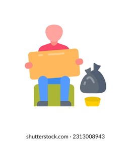 Homelessness icon in vector. Illustration