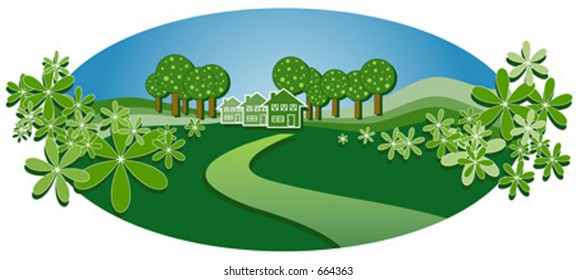 Homely house vector