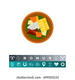 Homemade ajiaco dish icon