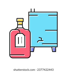 homemade alcohol color icon vector. homemade alcohol sign. isolated symbol illustration