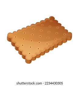 Homemade baked squared cookie, sugar biscuit 
