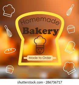 Homemade bakery graphic vector style