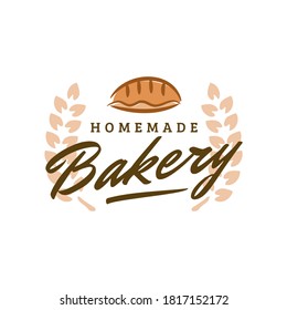 Homemade Bakery logo, symbol, label, badge. Editable vector file.