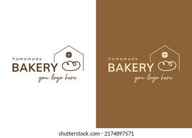 homemade bakery logo template illustration