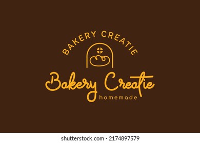 homemade bakery logo template illustration