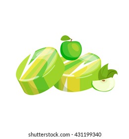 Homemade bars soaps, flowers and essential oil. vector icons set