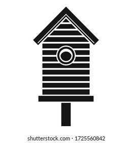 Homemade bird house icon. Simple illustration of homemade bird house vector icon for web design isolated on white background