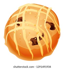 Homemade biscuit icon. Cartoon of homemade biscuit vector icon for web design isolated on white background