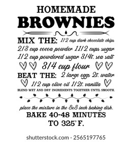 Homemade Brownies T shirt Design