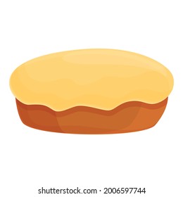 Homemade cake icon cartoon vector. Cream food. Chocolate eat cake