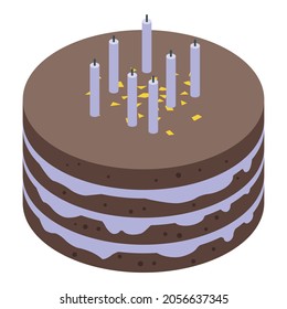 Homemade cake icon. Isometric of homemade cake vector icon for web design isolated on white background